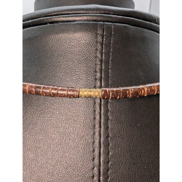 Vintage Brown/Tan Graduated Bead Surfer Coastal Barrel Clasp 16.5" Necklace - Picture 5 of 6